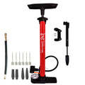 TPI Hand Bike Pump with Schrader and Presta Anti-Slip Foot Pad High Pressure Durable Hose of Choice Red Choose Your Option