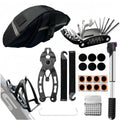 Bicycle Repair Bag Bike Tool Kit & Saddle Bag with Tire Pump Portable Tool Kit for Camping Travel-16-in-1 Bike Multitool Chain Tool Tire Patches Inflator Holder Use for Mountain/Road Bike