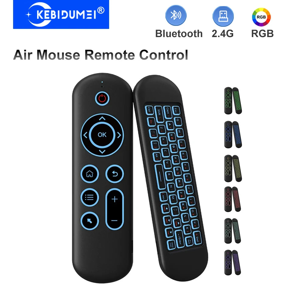 KEBIDUMEI Air Mouse Remote Control 2.4G Wireless Mouse Bluetooth Keyboard and Mouse Rechargeable Mini Keyboard for TV BOX Laptop