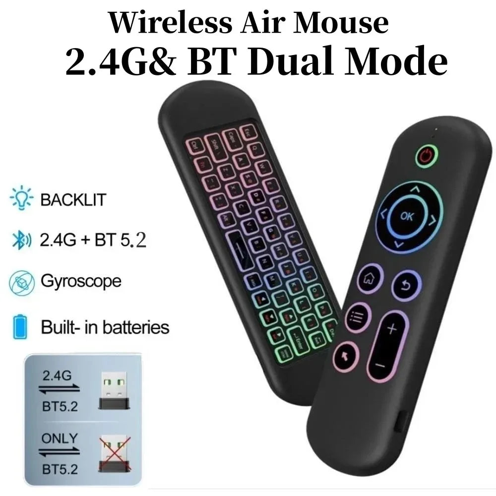 KEBIDUMEI Air Mouse Remote Control 2.4G Wireless Mouse Bluetooth Keyboard and Mouse Rechargeable Mini Keyboard for TV BOX Laptop