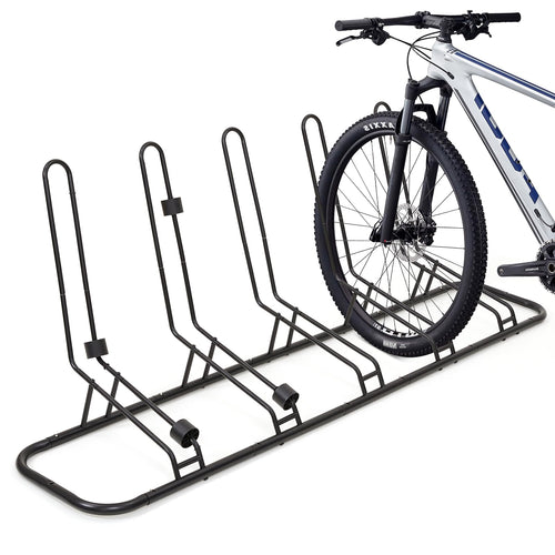 5 Bike Rack Bike Stand with No Hit on Disc Brake and Derailleur Waterproof Bike Floor Stand for Road Bike Kids Bike MTB Bicycle Rack for Garage Indoor Outdoor (5 Bike Rack)